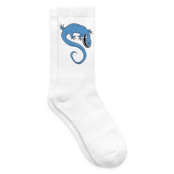 Mythical and fantastical Blue Creature - Tennis socks - white - Right