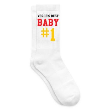 Meilleur bébé - Naissance - Enfant - Chaussettes de tennis - blanc - Droite
