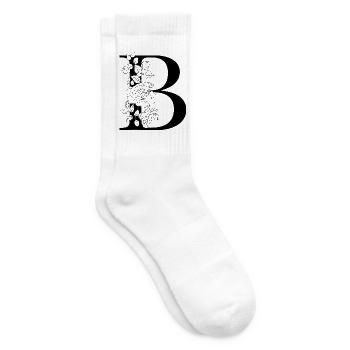 Alphabet B - Tennissocken - Weiß - Rechts