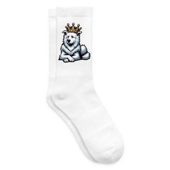 Chiens bergers blancs bergers - Chaussettes de tennis - blanc - Droite