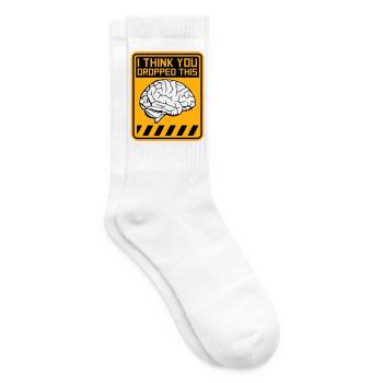 Je crois que tu as laissé tomber ton humour sarcastique, c’est le cerveau - Chaussettes de tennis - blanc - Droite