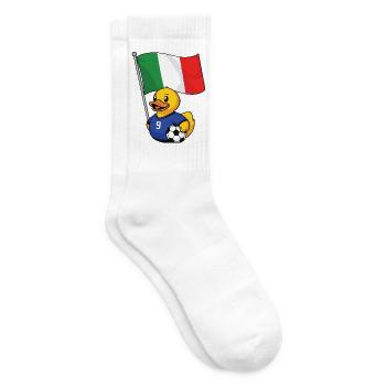 Italien Fußball Fan Shirt für stolze Fans - Tennissocken - Weiß - Rechts