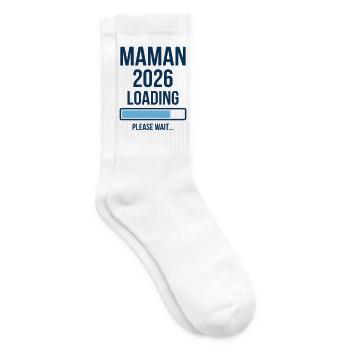 Maman 2026 Loading Annonce Grossesse - Chaussettes de tennis - blanc - Droite