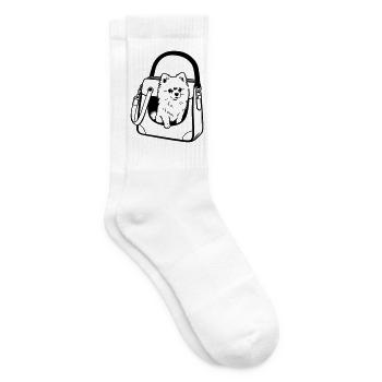 Pommerscher Hund - Tennissocken - Weiß - Rechts