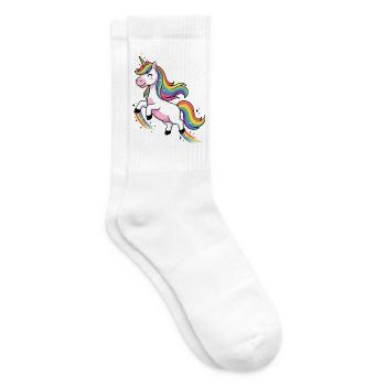Parade de la Licorne Arc-en-ciel - Chaussettes de tennis - blanc - Droite