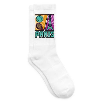 Maillot du tournoi de tennis de Paris, tennis rétro - Chaussettes de tennis - blanc - Droite