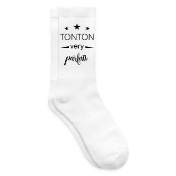 tonton parfait / cadeau tonton - Chaussettes de tennis - blanc - Droite