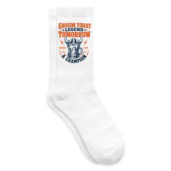 Groom Today Legend Tomorrow - Tennis socks - white - Right