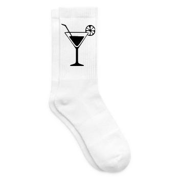 Cocktail Bar Barkeeper Geschenk - Tennissocken - Weiß - Rechts