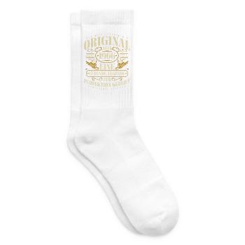 Original 1966 Jahrgang Vintage Retro Geburtstag - Tennissocken - Weiß - Rechts