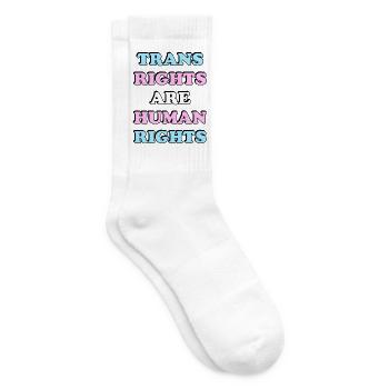 Trans Rights Are Human Rights - Tennis socks - white - Right