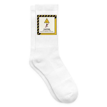 Vorsicht Couch-Potato Zone - Tennissocken - Weiß - Rechts