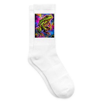 Frosch - Tennissocken - Weiß - Rechts