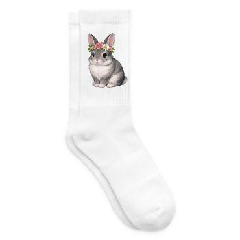 Chinchilla Rabbit - Tennis socks - white - Right