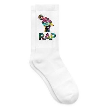 RAP Graffiti Fist Mosaic - Tennis socks - white - Right