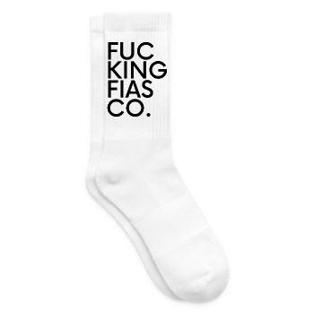 Fucking Fiasco – Typography Saying - Tennis socks - white - Right