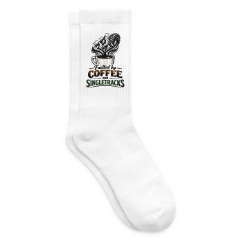 Fuelled by Coffee & Singletracks MTB Coffee Mug - Tennis socks - white - Right