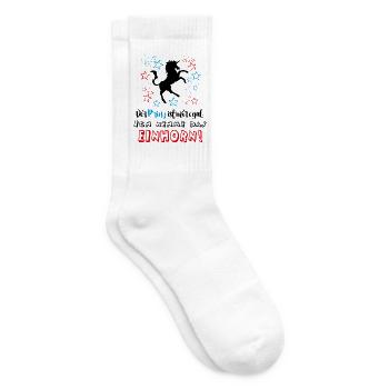 Der Prinz ist mir egal Einhorn Unicorn Sprüche - Tennissocken - Weiß - Rechts