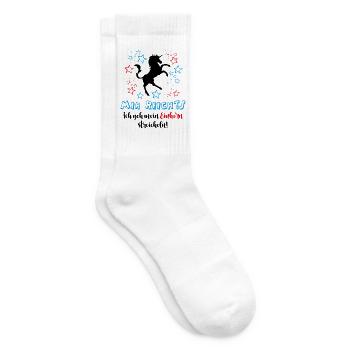 Mir Reichts Ich geh mein Einhorn streicheln - Tennissocken - Weiß - Rechts