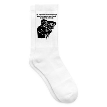 Pizza Emotionale Bindung - Tennissocken - Weiß - Rechts