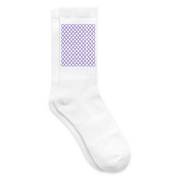 Lila Quatrefoil-Gitter Muster - Tennissocken - Weiß - Rechts