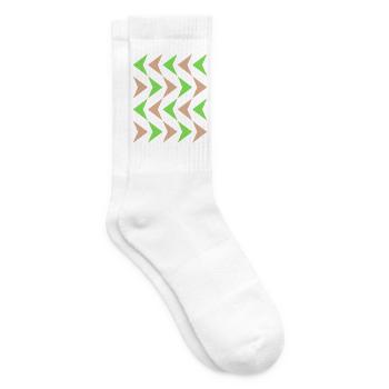 Zickzack-Kontrast Muster - Tennissocken - Weiß - Rechts