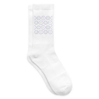 Pulsierende Blütenspiralen - Tennissocken - Weiß - Rechts