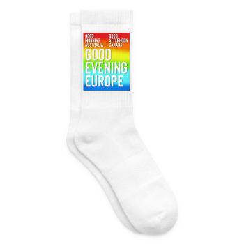 Regenbogen-Eurovision - Tennissocken - Weiß - Rechts