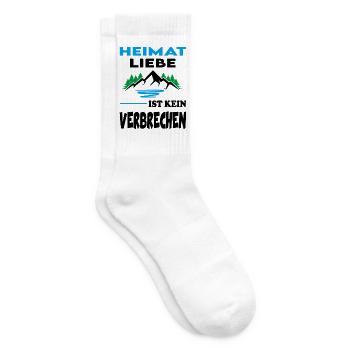 Heimatliebe ist kein Verbrechen Sprüche Berge - Tennissocken - Weiß - Rechts
