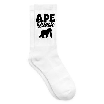 Affe Spruch Silhouette - Tennissocken - Weiß - Rechts