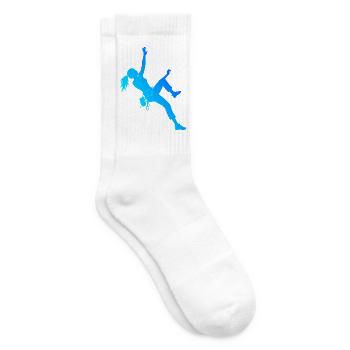 Die Bergsportlerinnen und Climbing passen zusammen - Tennissocken - Weiß - Rechts