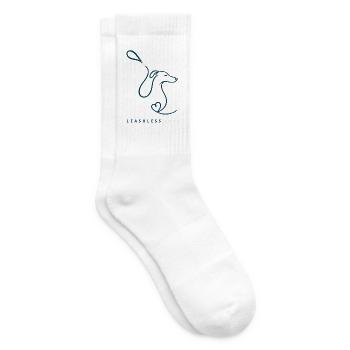 Greyhound Rescue Leinenloses Liebeshemd - Tennissocken - Weiß - Rechts