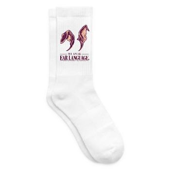 Windhund-Ohrsprache-Rettungshemd - Tennissocken - Weiß - Rechts