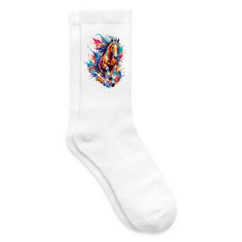 Pferd Reiterin Mädchen - Tennissocken - Weiß - Rechts