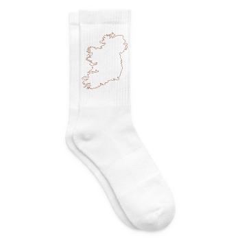 Karte von Irland - Tennissocken - Weiß - Rechts