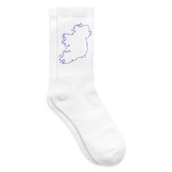 Karte von Irland - Tennissocken - Weiß - Rechts