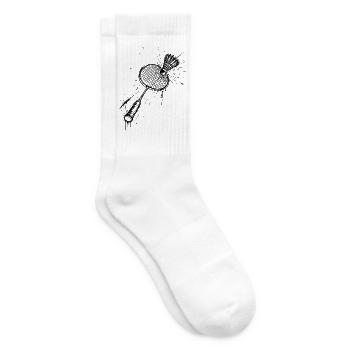Badminton - Tennissocken - Weiß - Rechts