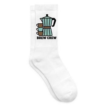 Brew Crew Mokkakanne Logo - Tennissocken - Weiß - Rechts