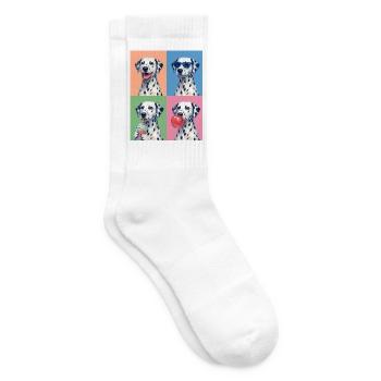 Hunde Dalmatiner Hund - Tennissocken - Weiß - Rechts