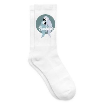 Me conduza. Forro tanzende Papageien - Tennissocken - Weiß - Rechts