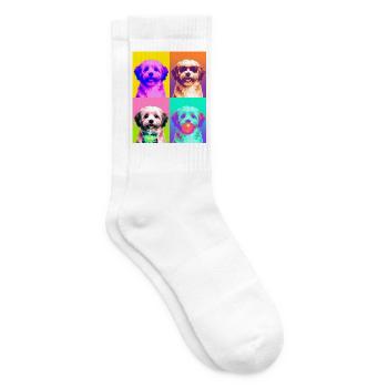 Hunde Havaneser Hund - Tennissocken - Weiß - Rechts