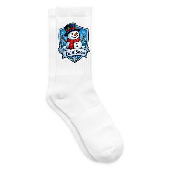 Schneemann Winterzauber - Tennissocken - Weiß - Rechts