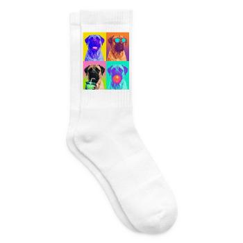 Hunde Mastiff Hund - Tennissocken - Weiß - Rechts
