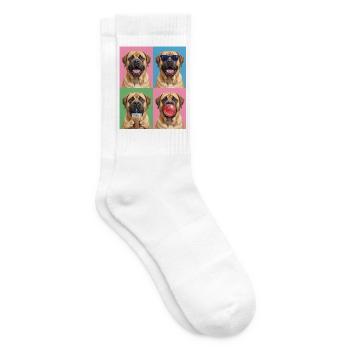 Hunde Mastiff Hund - Tennissocken - Weiß - Rechts