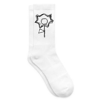 Osterglocke handgezeichnet - Tennissocken - Weiß - Rechts