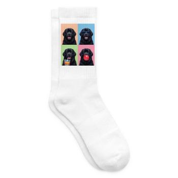 Hunde Neufundländer Hund - Tennissocken - Weiß - Rechts