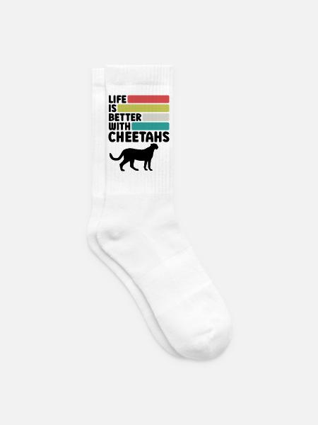 Life Is Better With Cheetahs - Tennissocken - Weiß