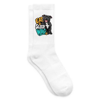 Staffordshire Bull Terrier - Tennissocken - Weiß - Rechts