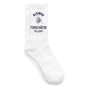Kleiner Torschütze wie Papa - Tennissocken - Weiß - Rechts