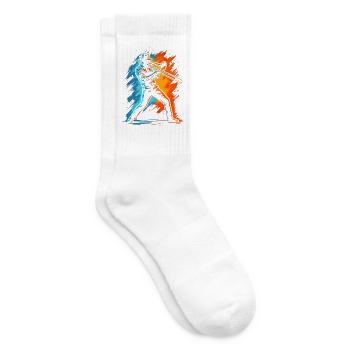 Posaune Posaunenspieler Kinder Herren Posaunist - Tennissocken - Weiß - Rechts